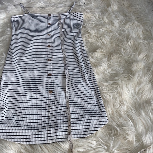 Mind Code black white stripped button up dress - Picture 16 of 17